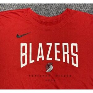 Nike Portland Trail Blazers Basketball Dri-Fit T-Shirt Red Men’s Size Large